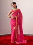 Masoom Pink Soft Bhagalpur Silk saree with Blouse Fabric